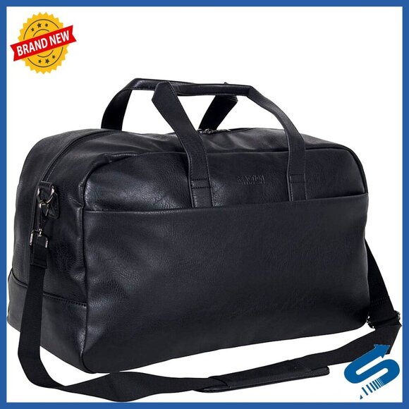 Handbags - 20" Faux Leather Travel Duffel Bag with Shoulder Strap & Trolley Strap